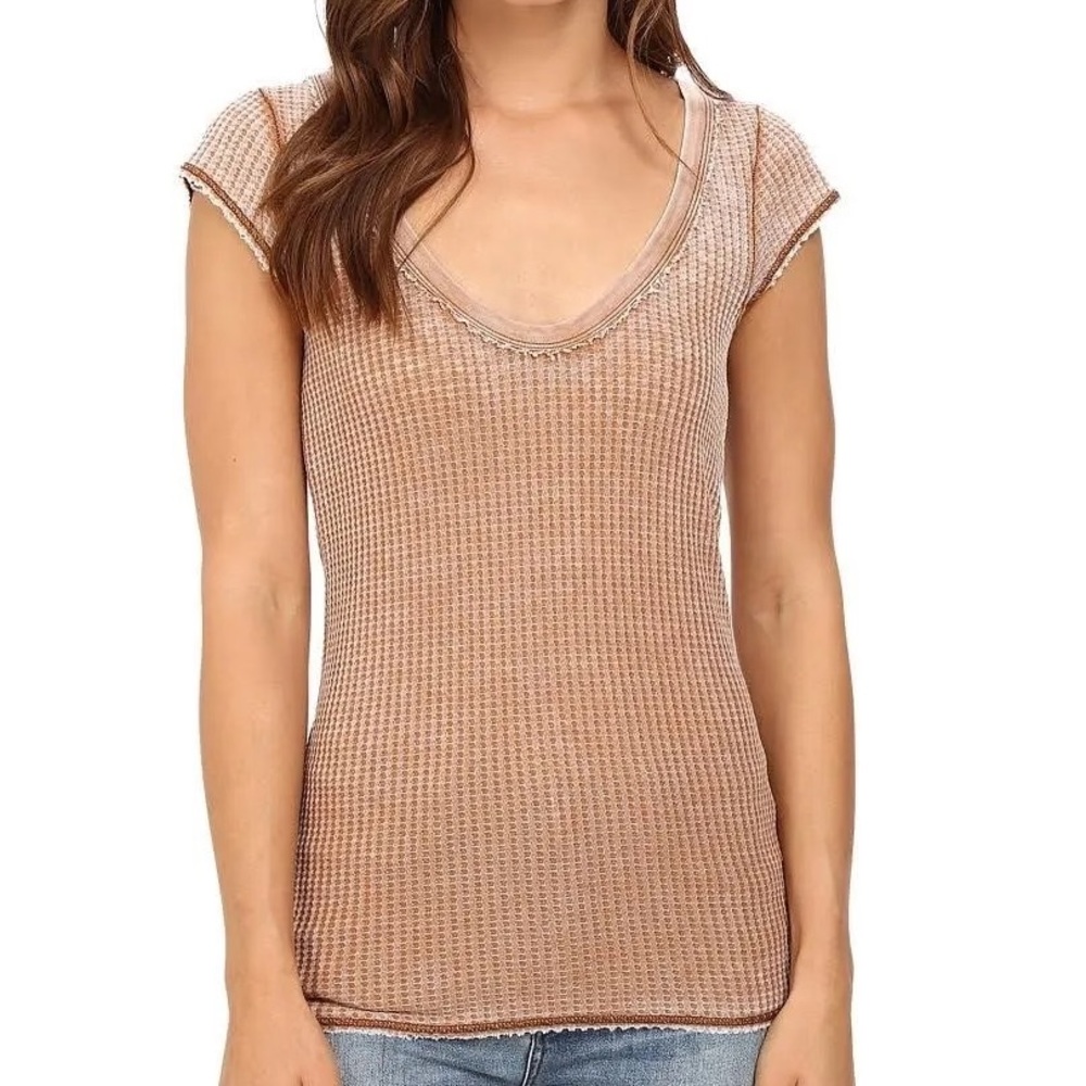 free people arthur waffle top